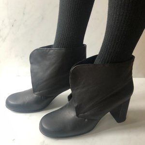 Black Leather Ankle boots